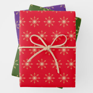 Feuille De Papier Cadeau Flèche de neige Gold Foil