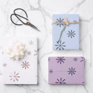 Feuille De Papier Cadeau Flèche de neige Pastel moderne