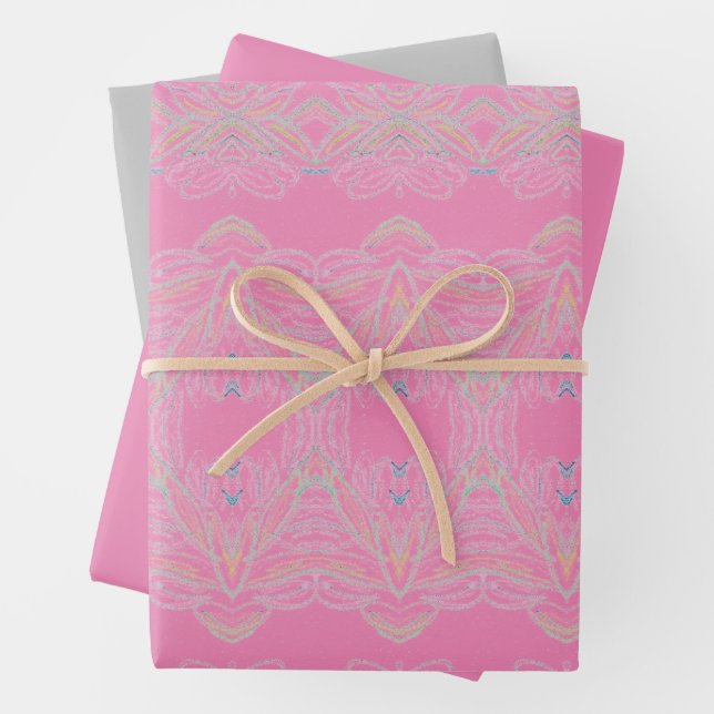 Feuille De Papier Cadeau Flèches douces  (En situation)