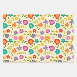 Feuille De Papier Cadeau Fleur