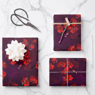 Feuille De Papier Cadeau Fleur cerise 3