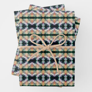 Feuille De Papier Cadeau Fleur de pivoine rose Abstraite