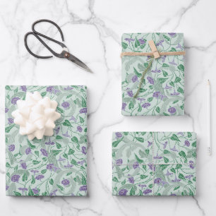 Feuille De Papier Cadeau Fleur violet victorienne Ivy Flore décorative