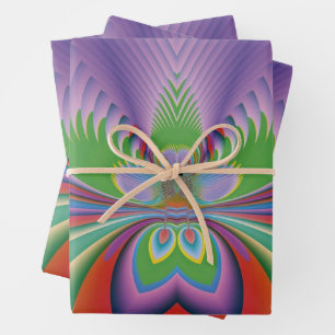 Feuille De Papier Cadeau Fleur Violette