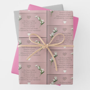 Feuille De Papier Cadeau Fleurs 