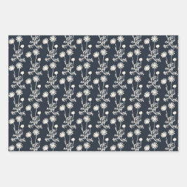 Feuille De Papier Cadeau Fleurs Botaniques Fleurs Fosses Vintage Motif