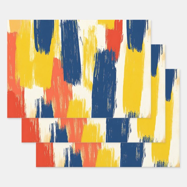 Feuille De Papier Cadeau Fleurs de rayonne et papillon (Lot)