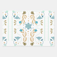 Floral bleu printemps scandinave
