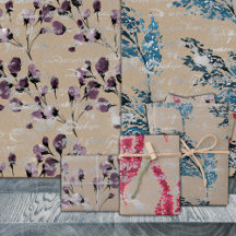 Florales Kraft rustiques et écriture manuscrite en
