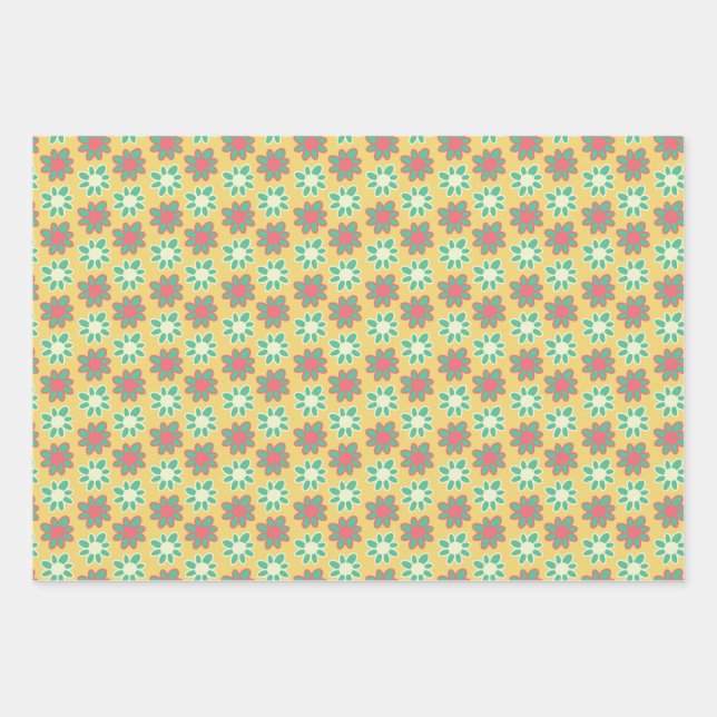 Feuille De Papier Cadeau Flowers (Devant)