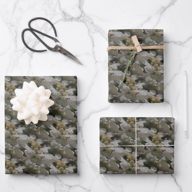 Feuille De Papier Cadeau Flowers White Lace Cap (Recto)