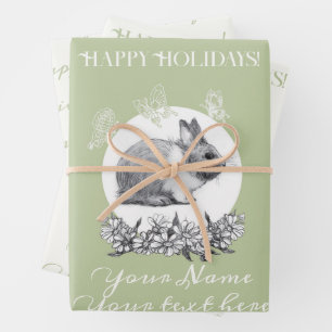 Feuille De Papier Cadeau Fluffy le lapin