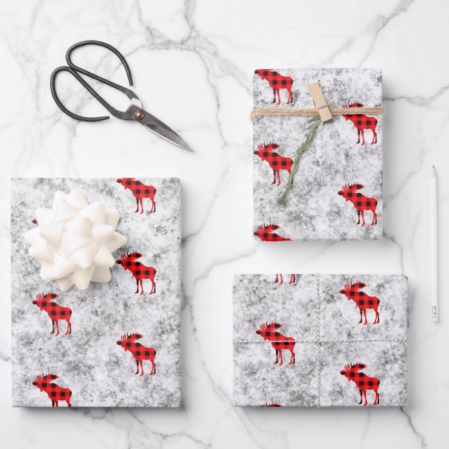 Feuille De Papier Cadeau Fluries de neige rustique hiver texture orignal (Recto)