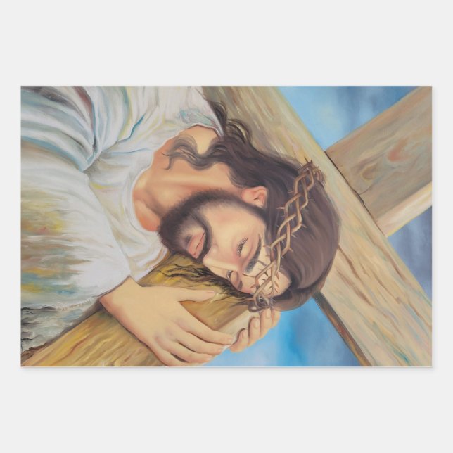 Feuille De Papier Cadeau Foi chrétienne Jésus Christ (Devant)