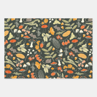 Feuille De Papier Cadeau Forêt