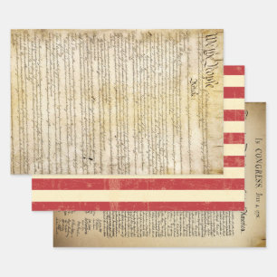 Feuille De Papier Cadeau Forfait patriotique historique