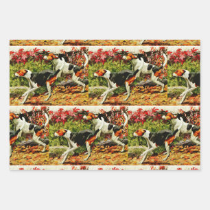 Feuille De Papier Cadeau Foxhounds - peinture