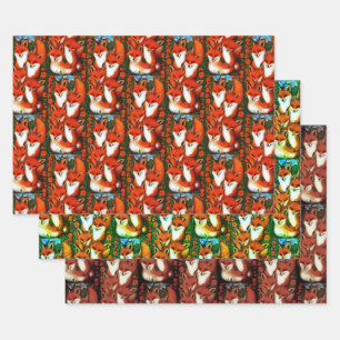 Feuille De Papier Cadeau Foxy