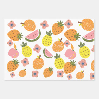 Feuille De Papier Cadeau "Fraîchement Enveloppé : Fruitful Delights Gift Pa