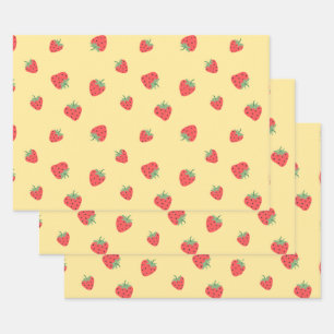 Feuille De Papier Cadeau Framboise sans joint
