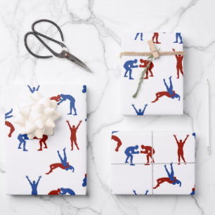 Feuille De Papier Cadeau Freestyle Greco Motif de lutte romaine