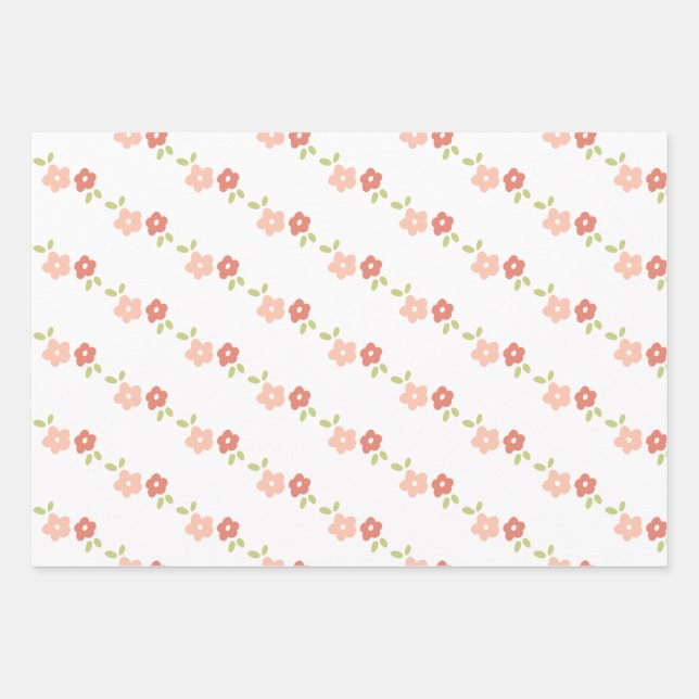 Feuille De Papier Cadeau Fresh Floral wrapping sheets  (Devant 2)