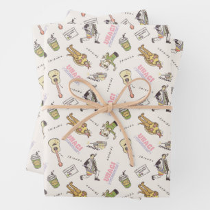 Feuille De Papier Cadeau FRIENDS™ Motif Dessin Animé Brun