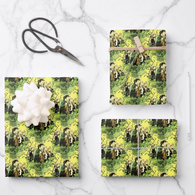 Feuille De Papier Cadeau FRODO™ avec Hobbits Vector Collage (Recto)
