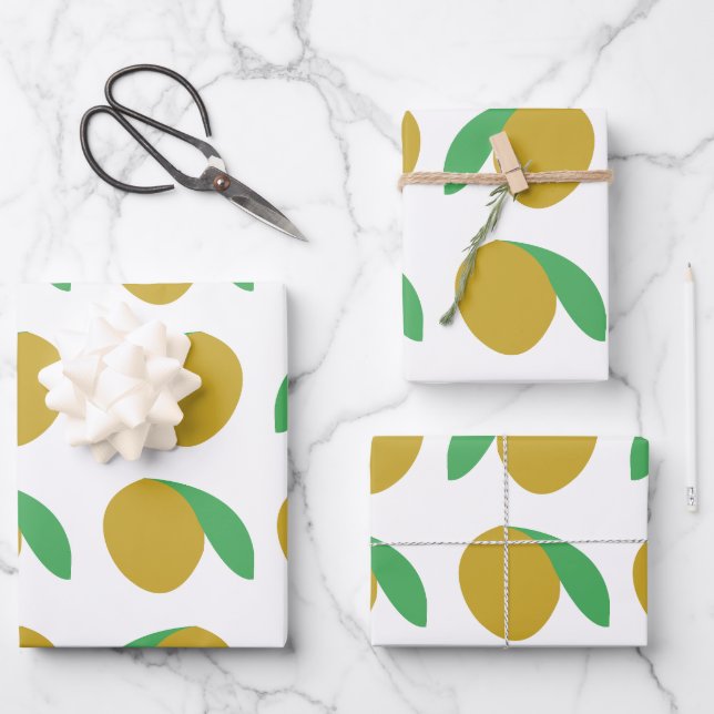 Feuille De Papier Cadeau Fruits tropicaux de Mango (Recto)