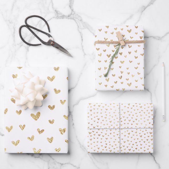 Feuille De Papier Cadeau Fun Holiday Love Hearts Motif (Recto)