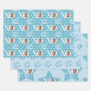 Feuille De Papier Cadeau Funny Baby Photo Collage Personnalisé