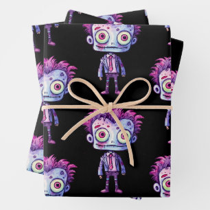 Feuille De Papier Cadeau Funny Frankenstein Monster Halloween Motif amusant
