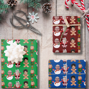 Feuille De Papier Cadeau Funny Personnalisé Famille Visage photo Cadeau de 