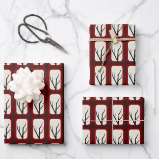 Feuille De Papier Cadeau Fusion Retro Déco Branche éffrayante