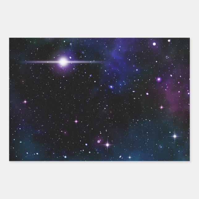 Feuille De Papier Cadeau Galaxie (Devant)
