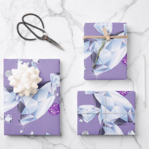 Feuille De Papier Cadeau Galaxie de diamant 2