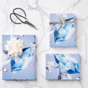 Feuille De Papier Cadeau Galaxie de diamant 4