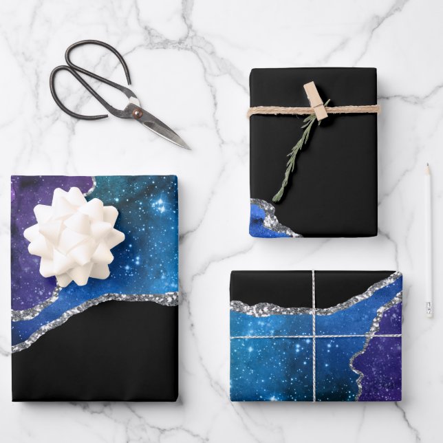 Feuille De Papier Cadeau Galaxy Agate Series Design 9 (Recto)