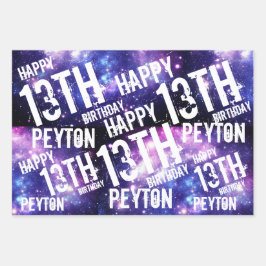 Feuille De Papier Cadeau Galaxy Starry Night Custom Anniversaire