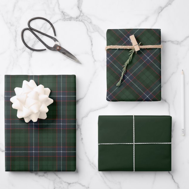 Feuille De Papier Cadeau Galbraith Modern Original Tartan écossais (Recto)