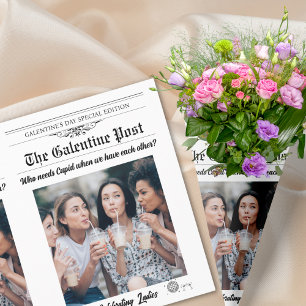 Feuille De Papier Cadeau Galentines Day Journal Flower Bouquet Photo