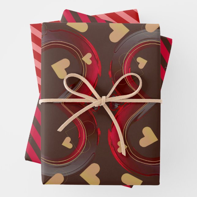 Feuille De Papier Cadeau Gamme Valentine (En situation)