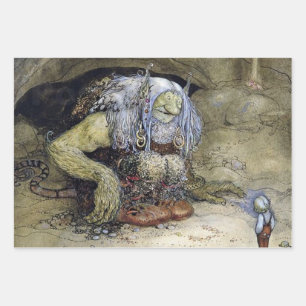 Feuille De Papier Cadeau « Garçon au troll » de John Bauer