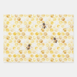 Feuille De Papier Cadeau Gâteau Anniversaire Alvéolé Jaune Doré