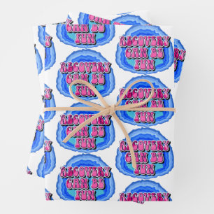 Feuille De Papier Cadeau Géode de récupération 12 Étape AA Slogan de récupé