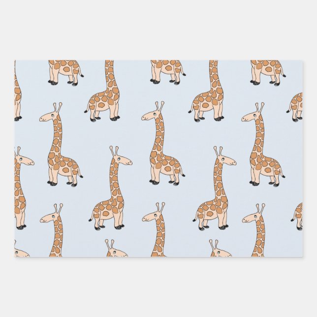 Feuille De Papier Cadeau Giraffe (Devant)