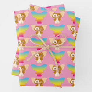 Feuille De Papier Cadeau Gizmo   Motif arc-en-ciel