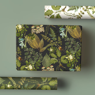Feuille De Papier Cadeau Glam de forêt victorienne gothique