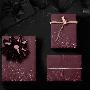 Feuille De Papier Cadeau Glimmering Wine Grunge Sangria Bordeaux Damask