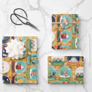 Feuille De Papier Cadeau Gnome//Gingerbread House//